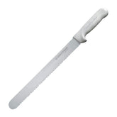 Dexter Outdoors S140-12SC-PCP scalloped blade slicing brisket with precision