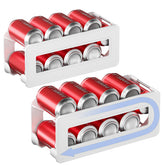 DEYILIAN soda can organizer front view with auto-rotating access for easy grabbing