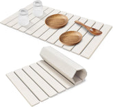 DFJKJUU Extral Large Stone Drying Mat on counter showing rapid moisture absorption and a clean surface