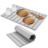 DFJKJUU large stone drying mat on kitchen counter keeps dishes dry and organized