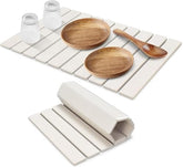 DFJKJUU large stone drying mat on kitchen counter for quick, clean drying.