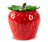 dgudgu strawberry candy jar closeup highlights vibrant red ceramic for festive candy buffets.