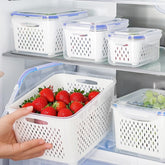 DharBnt fridge fruit container 850ml keeps produce fresh and organized