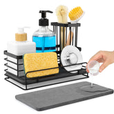 DiatZeno sponge holder with diatomite base absorbing water quickly for a drier sink