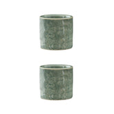 Dicmracy ceramic espresso cups green set front view for stylish coffee moments