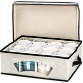 Dicunoy mug storage box safely holds 12 cups, ideal for organized seasonal sets.