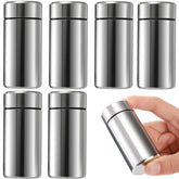Dicunoy six-pack aluminum jars with airtight lids maintain freshness on the go.