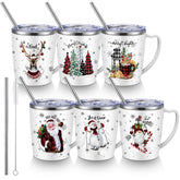 Didaey Christmas Mugs 11oz with festive designs, ideal for holiday gatherings.