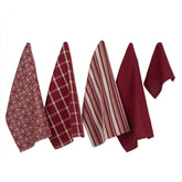 DII assorted woven kitchen dishtowels 18x28 in four-pack for quick cleanup and drying.