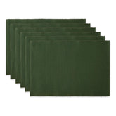 DII basic ribbed placemat 13x19 in dark green, durable dining essential for everyday meals