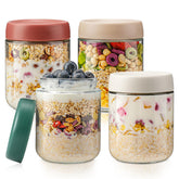 DIMBRAH overnight oats container 16oz set of four for on-the-go meals.