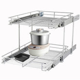 DINDON pull-out cabinet organizer front-view offers quick access to stored items.