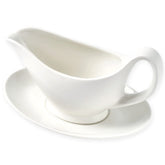 Dinnerlit Gravy Boat with Saucer 16oz for mess-free pouring at meals.