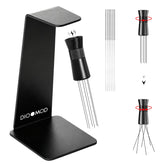 Dioomod Espresso WDT Tool with magnetic stand keeps needles secure for quick use.