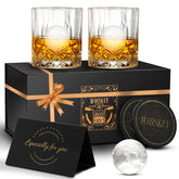 DIOXADOP whiskey glasses 2-pack with 10 oz capacity for bold pours.