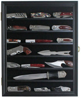 DisplayGifts knife display case wall-mounted front view shows a protected collection.