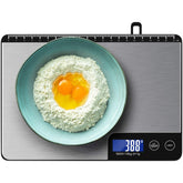 Diyife 33lb kitchen scale top view with a large weighing area for bulky ingredients.