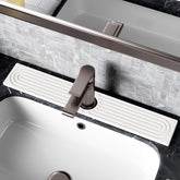 DK177 Stone Faucet Mat on white sink protects the counter from moisture