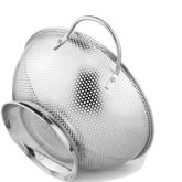 DLD colander with micro-perforated 5qt holes for fast drainage and thorough rinsing.
