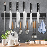 Dmore magnetic knife holder 17inch front view with strong magnets for secure hanging.