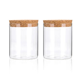 DNIENKGE airtight glass jar with cork lid and wide mouth for easy access and sealing.