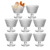 DNIENKGE glass dessert bowls set 8 for stylish ice cream servings