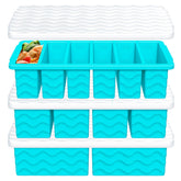 Doasuwish 2-cup large freezer tray with lid keeps soups organized for quick reheats