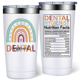 DOEARTE 20oz tumbler with nutrition facts design keeps beverages cold or hot all day.