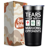 DOEARTE Mahjong tumbler front view with 20oz capacity for daily use