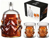 Doiaz whiskey decanter set with flask and glasses for elegant entertaining
