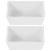 DOITOOL two-piece ceramic sugar packet holder front view enhances table organization.