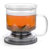 Dokaworld glass tea infuser borosilicate with crystal clarity for clean, crisp brews.