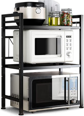 DOLALIKE microwave rack extendable length for flexible countertop use