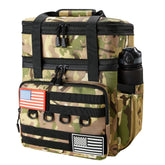 DOLOPL Lunch Box front view in camo for rugged outdoor use and portability.