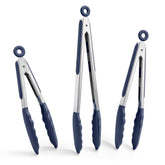 Doosu kitchen tongs with 600°F heat resistance for safe handling of hot foods.
