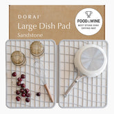 Dorai Home large dish pad sandstone on counter for faster dish drying.