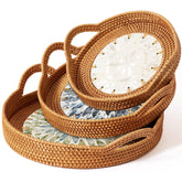 Double Gift Christmas gift set: shell-inlay tray ready for gifting