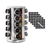 DOUBLE 2 C revolving spice rack on countertop for quick access to spices