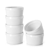 DOWAN 12 oz ramekins in soft white for individual desserts and baking.
