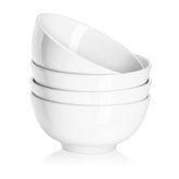 DOWAN 22oz white bowls set of 4 for family meals and versatile serving.