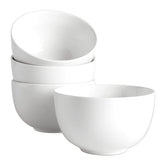 DOWAN deep 5.8-inch bowls with bow design, ideal for soups and cereals.