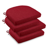 Downluxe chair cushion closeup shows soft red microfiber cover for comfortable seating