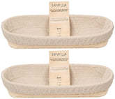 DOYOLLA oval bread basket 14.5-inch for proofing dough, shaping rustic loaves.