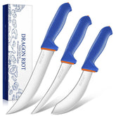 DRAGON RIOT 3Pcs butcher knife set with 6-inch boning knife for precise trimming