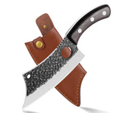 Dragon Riot Upgraded Huusk knife blade close-up shows sharp carbon steel edge for precise cuts.