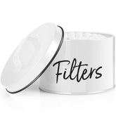 DRASTAR coffee filter holder with lid on top keeps filters organized and dust-free