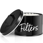 DRASTAR coffee filter holder with lid keeps filters dust-free and accessible.