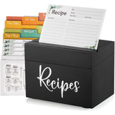 DRASTAR recipe box lid groove for quick cooking reference at a glance.