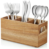 DRASTAR silverware holder with removable dividers keeps utensils organized on the counter