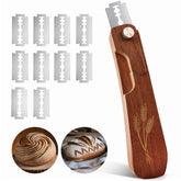 Drcomtruing bread lame dough scoring tool for precise bakery-style scoring on loaves.